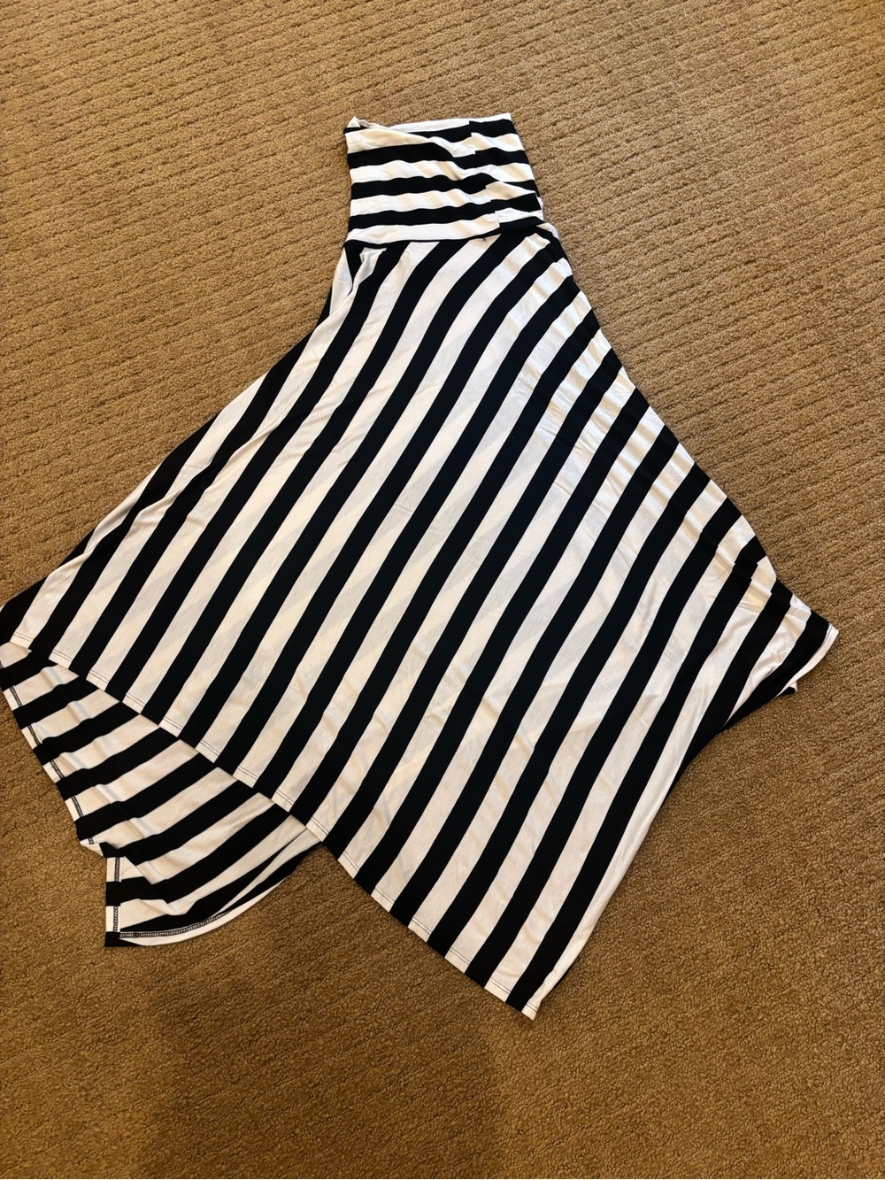 Black and White Striped Women’s Skirt